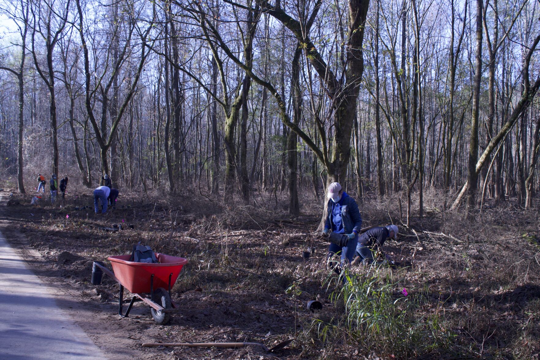 Volunteer help with Green Way clean up